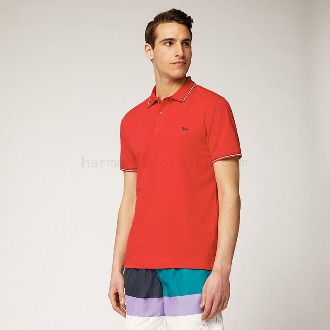 (image for) harmont and blaine outlet Polo con dettagli a contrasto F08511-0710