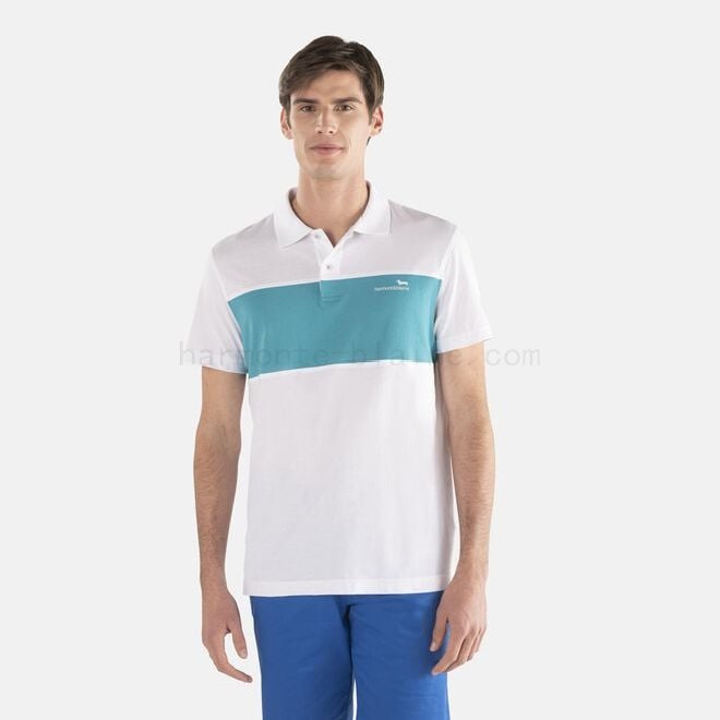 (image for) Outlet En Ligne Polo shirt with contrasting band on the chest F08511-0650